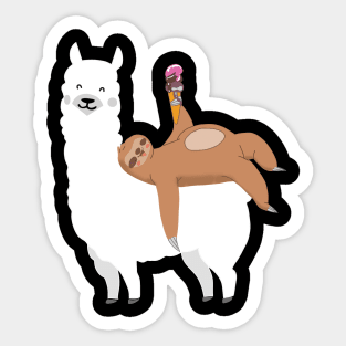 Funny Stoth and Llama Gift T-shirt Sticker